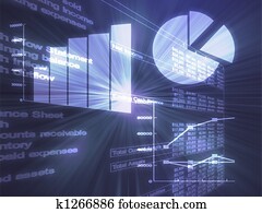 Spreadsheet business charts illustration Spreadsheet business charts illustration