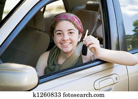 Teen Driver with Car Keys