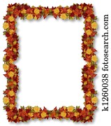 Thanksgiving Fall Leaves border Thanksgiving Fall Leaves border