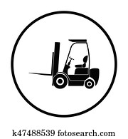 Warehouse forklift icon Warehouse forklift icon