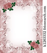 הזמנה, דפוסית, ורדים אדומים