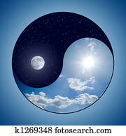 ין & ינג, -, יום, &, לילה