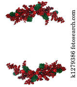 Christmas Holly Berries Borders Christmas Holly Berries Borders