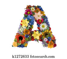Flower Alphabet - A