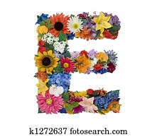Flower Alphabet - E Flower Alphabet - E