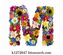 Flower Alphabet - M