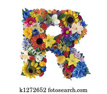 Flower Alphabet - R