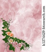 Ivy and Roses Floral Border Ivy and Roses Floral Border