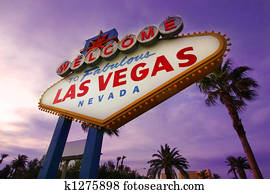 Las Vegas Welcome Sign at Sunset#1 Las Vegas Welcome Sign at Sunset#1