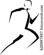 Male Runner Stylized Male Runner Stylized