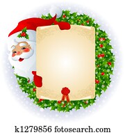 Santa Claus with message Santa Claus with message