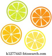 Slices of citrus fruits Slices of citrus fruits