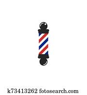 Barber pole logo Barber pole logo