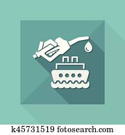 Boat fuel - vector icon Boat fuel - vector icon