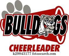 bulldog cheerleader bulldog cheerleader