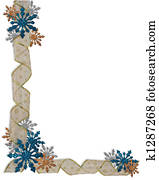 Christmas Holiday Border Snowflakes Christmas Holiday Border Snowflakes