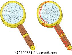 Magnifying glass maze Magnifying glass maze