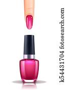 manicure and nail polish bottle isolated on white background manicure and nail polish bottle isolated on white background