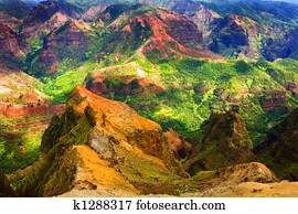 Rich Colorful Cliff in Hawaii Rich Colorful Cliff in Hawaii