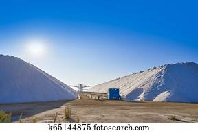 Santa Pola salinas saltworks mounts Spain