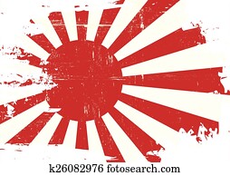 Scratched Japan war Flag Scratched Japan war Flag