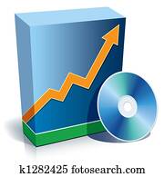 software, caixa, e, cd