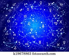 xii, αστερισμός, από, ζωδιακόs κύκλος, (ultraviolet, αρχιτεκτονικό σχέδιο, version)