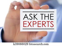 Ask the experts - business card concept Ask the experts - business card concept