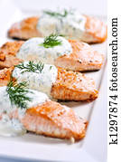 Cooked salmon