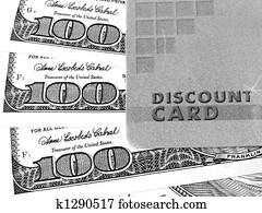 Discount card and money