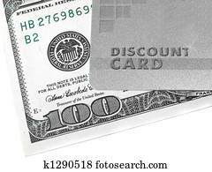 Discount card and money