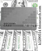Discount card and money
