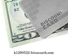 Discount card and money