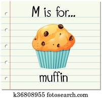 Flashcard letter M is for muffin Flashcard letter M is for muffin