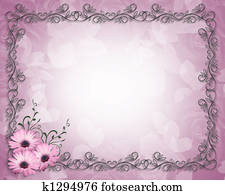 Floral Border Purple Daisy template Floral Border Purple Daisy template