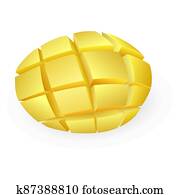 Freshness mango icon, cartoon style Freshness mango icon, cartoon style