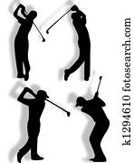 Golfer silhouette Golfer silhouette