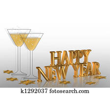 New Years eve invitation Illustrati New Years eve invitation Illustrati
