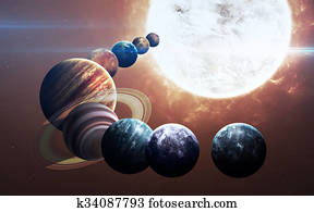 Ninth planet of the solar system opened. New gas giant. Elements of this image furnished by NASA