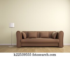 sofa and lamp furniture wall beige color, interior sofa and lamp furniture wall beige color, interior