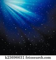 strahlen lichtes, und, sternen