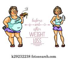 Woman before and after weight loss. Woman before and after weight loss.