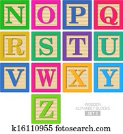 Wooden alphabet blocks Wooden alphabet blocks