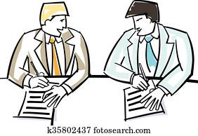 businessmen, éneklés, összehúz