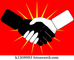 handshake on red