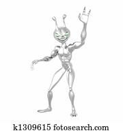 illustration of alien