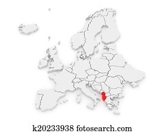 mapa, de, europa, e, albania. mapa, de, europa, e, albania.
