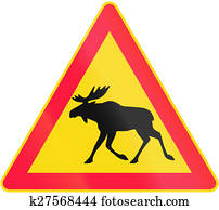 Moose Crossing in Finland Moose Crossing in Finland