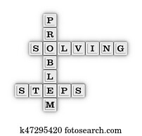 problem, lösen, schritte, kreuzworträtsel