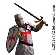 Templar Knight in Battle Templar Knight in Battle